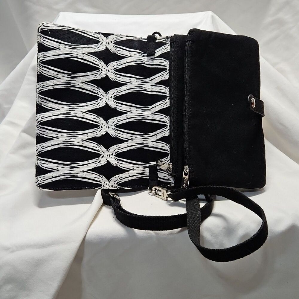 Thirty-One 31 Double Up Crossbody Purse Black Links - Picture 5 of 7